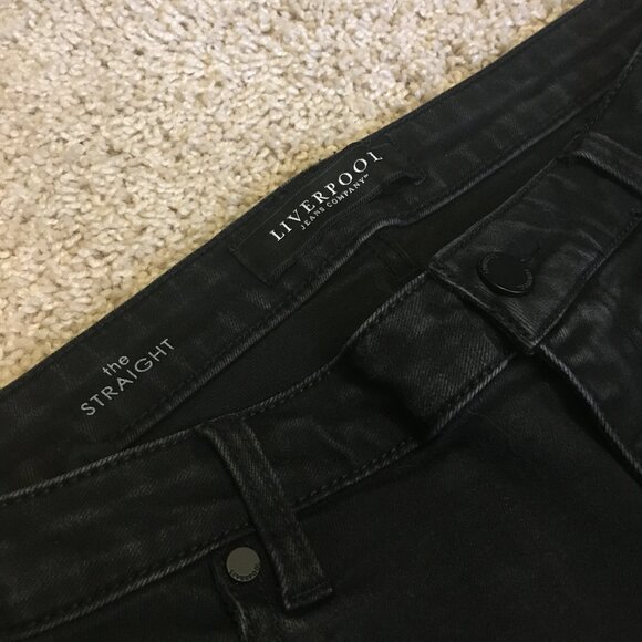 Liverpool Jeans Company Black Denim Straight Cut Jeans - Picture 7 of 14